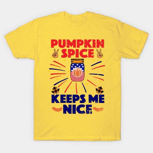 Pumpkin Spice Keeps Me Nice T-Shirt by alcoshirts